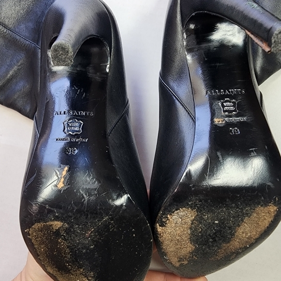 🌸 All Saints | Leather Knee High Boots,‎ size 7.5 - Picture 9 of 12